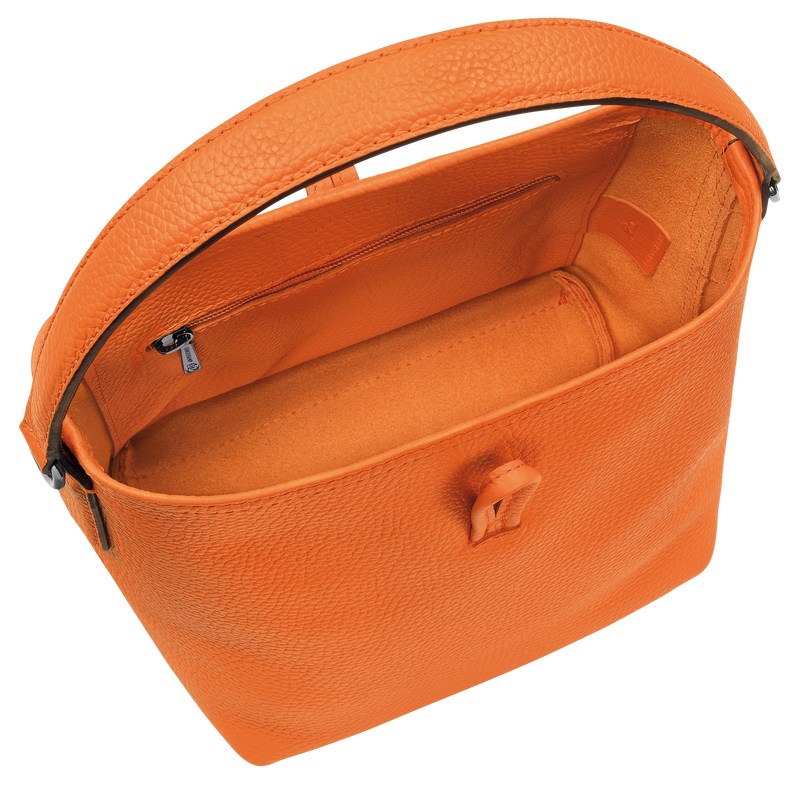 Longchamp Le Roseau Essential XS Bucket bag - Leather Crossbody bags Orange | IP71-G9NZ