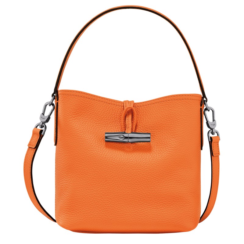 Longchamp Le Roseau Essential XS Bucket bag - Leather Crossbody bags Orange | IP71-G9NZ