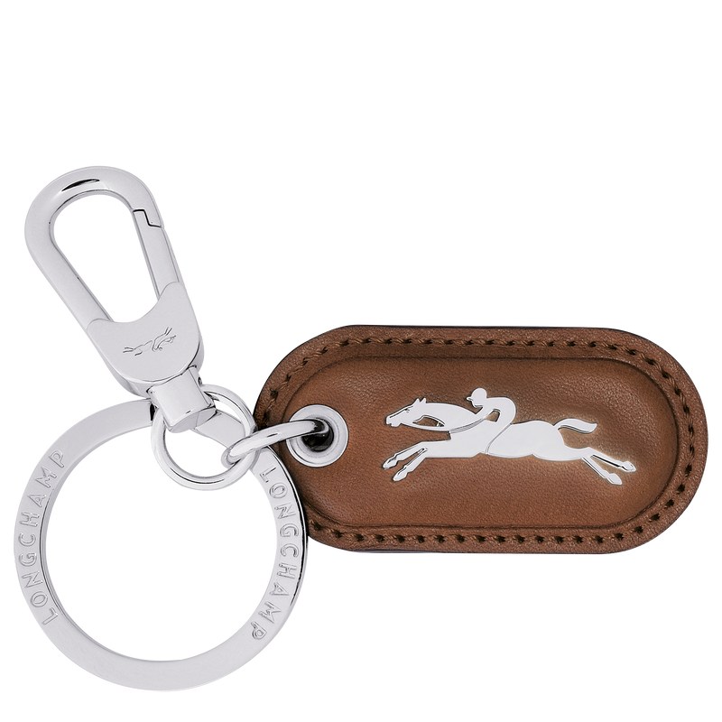 Longchamp Le Roseau Key ring - Leather Key rings Cognac | UP66-U2FX