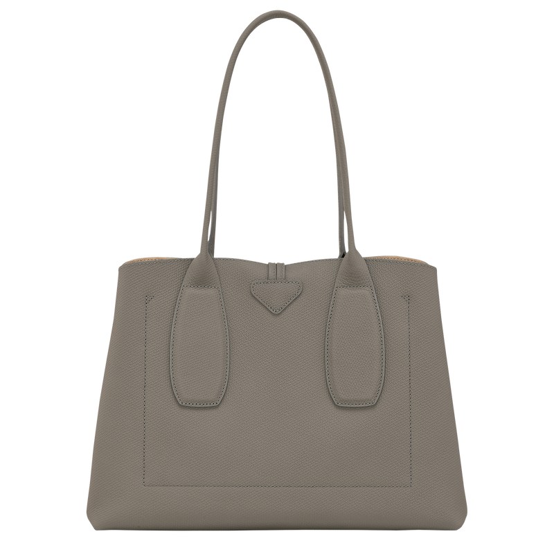 Longchamp Le Roseau L Tote bag - Leather Shoulder bags Turtledove | CT09-E4TA