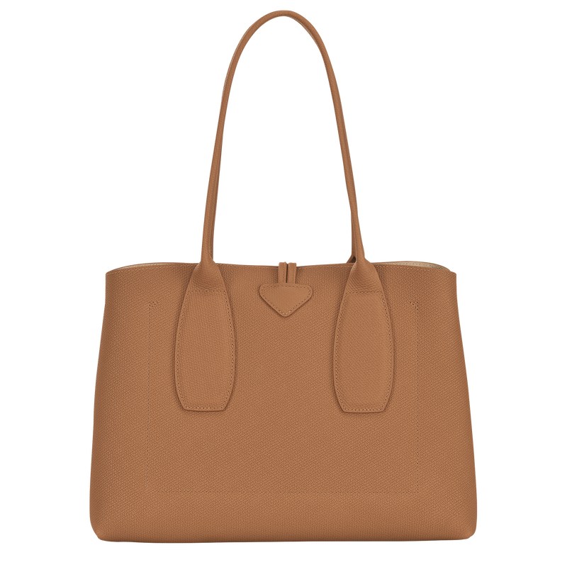 Longchamp Le Roseau L Tote bag - Leather Shoulder bags Natural | SW91-M0BO