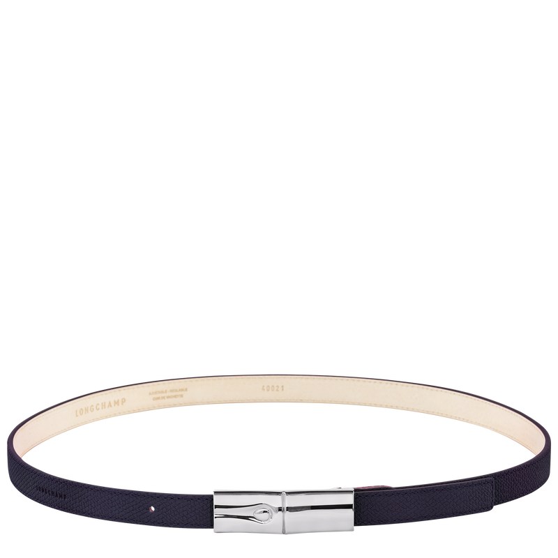 Longchamp Le Roseau Ladies\' belt - Leather Belts Bilberry | YN29-D3IH