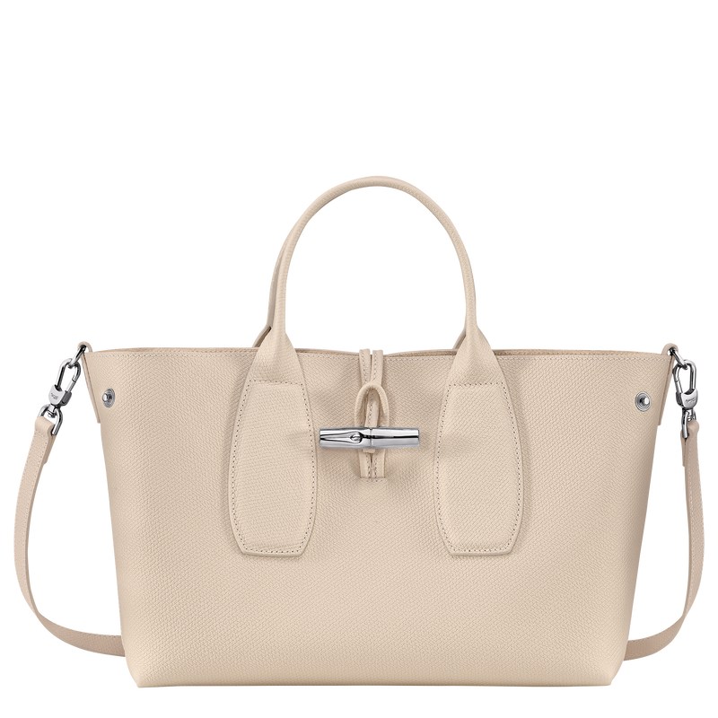 Longchamp Le Roseau M Handbag - Leather Handbags Paper | VF00-I5AQ