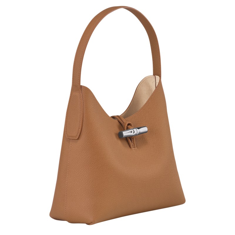 Longchamp Le Roseau M Hobo bag - Leather Shoulder bags Natural | TU24-O2CB