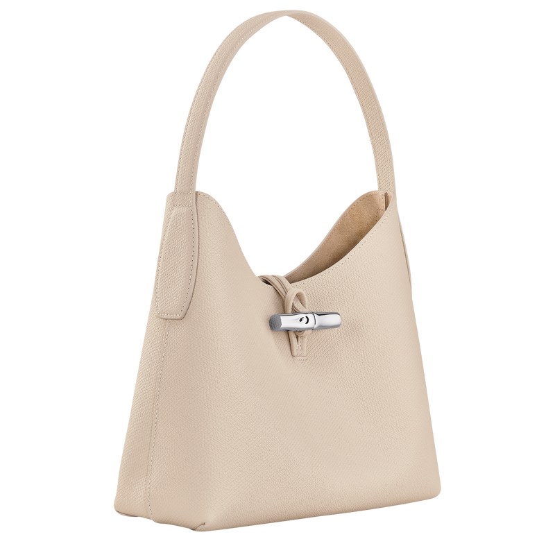 Longchamp Le Roseau M Hobo bag - Leather Shoulder bags Paper | VG47-K6ER