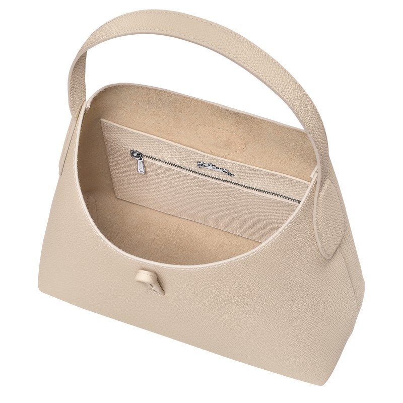 Longchamp Le Roseau M Hobo bag - Leather Shoulder bags Paper | VG47-K6ER