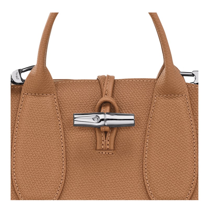 Longchamp Le Roseau S Handbag - Leather Handbags Natural | OJ86-S4ZI