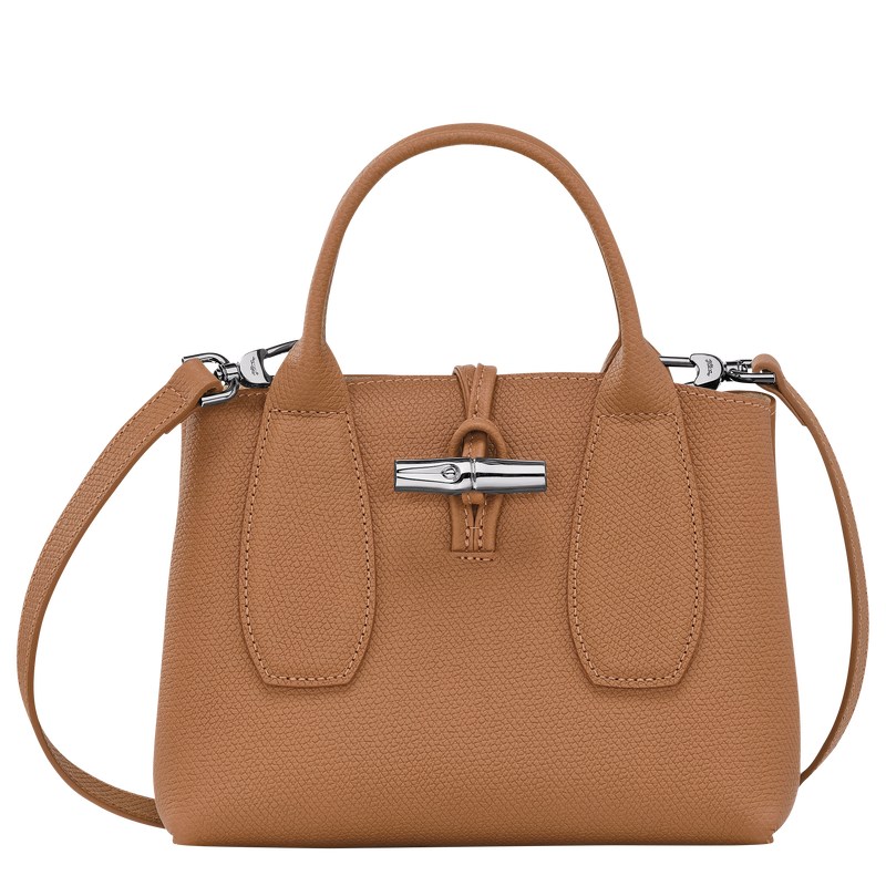 Longchamp Le Roseau S Handbag - Leather Handbags Natural | OJ86-S4ZI