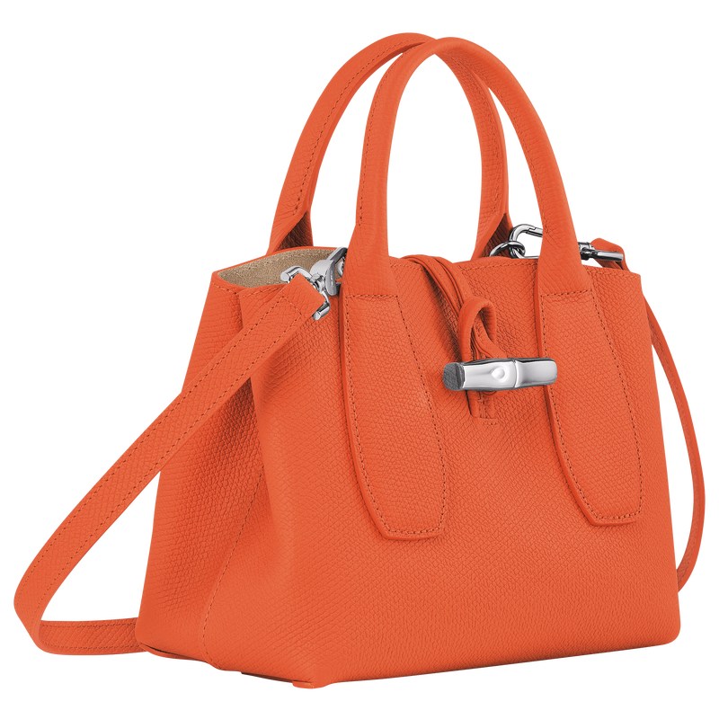 Longchamp Le Roseau S Handbag - Leather Handbags Orange | NS98-Y6RD