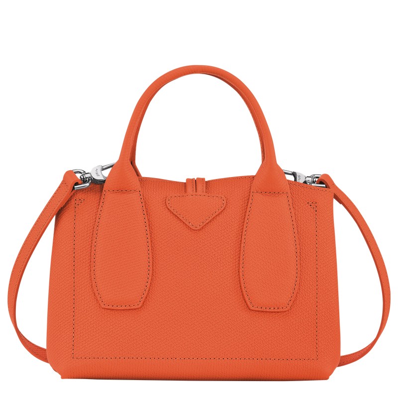 Longchamp Le Roseau S Handbag - Leather Handbags Orange | NS98-Y6RD