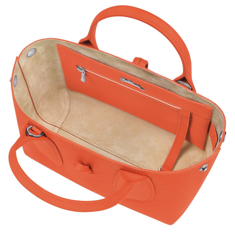 Longchamp Le Roseau S Handbag - Leather Handbags Orange | NS98-Y6RD