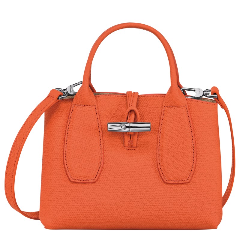 Longchamp Le Roseau S Handbag - Leather Handbags Orange | NS98-Y6RD