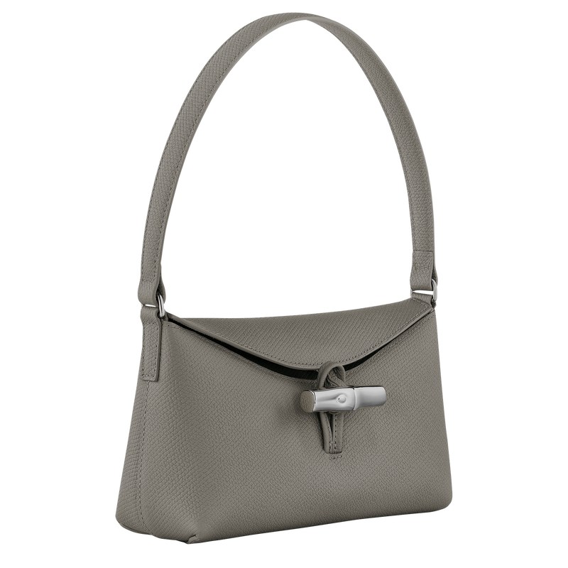 Longchamp Le Roseau S Hobo bag - Leather Shoulder bags Turtledove | BB90-C6RG