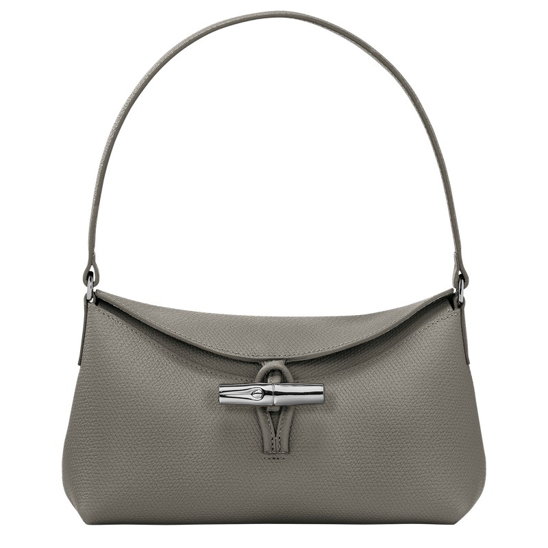 Longchamp Le Roseau S Hobo bag - Leather Shoulder bags Turtledove | BB90-C6RG