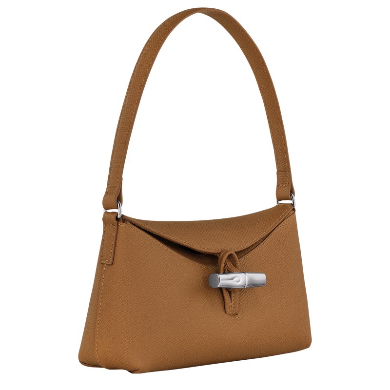 Longchamp Le Roseau S Hobo bag - Leather Shoulder bags Natural | UN60-D5SG