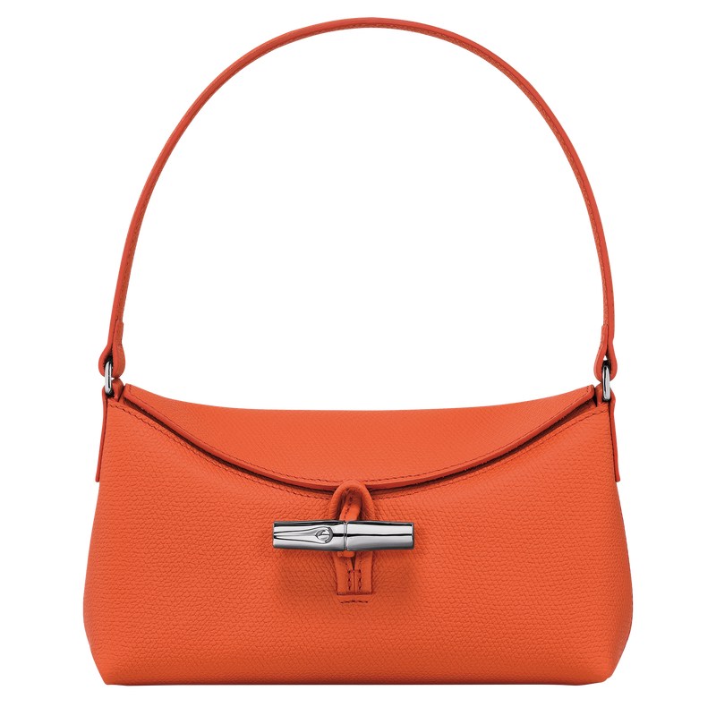 Longchamp Le Roseau S Hobo bag - Leather Shoulder bags Orange | FD91-Z7AH