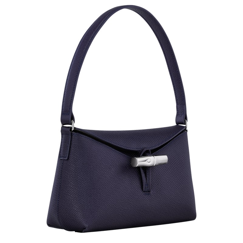 Longchamp Le Roseau S Hobo bag - Leather Shoulder bags Bilberry | AK83-F5GQ