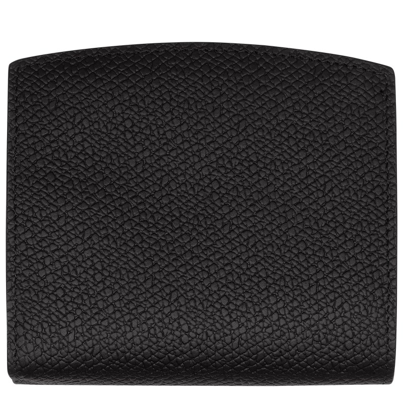 Longchamp Le Roseau Wallet - Leather Wallets Black | AH71-G3LL