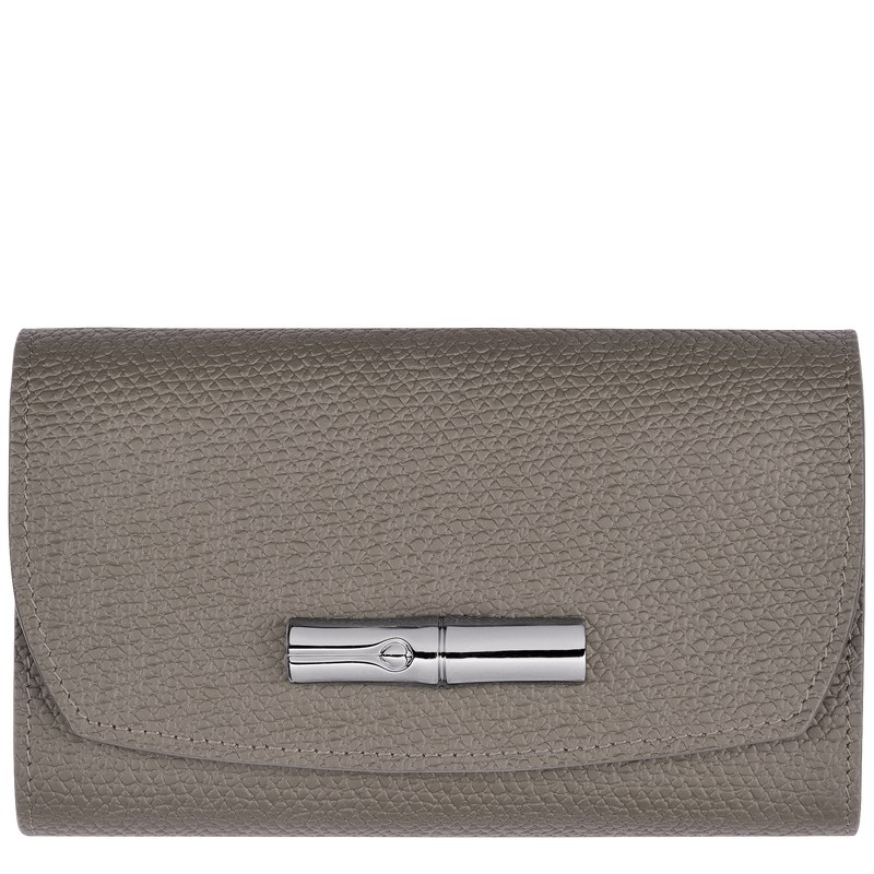 Longchamp Le Roseau Wallet - Leather Wallets Turtledove | KV97-X6QY