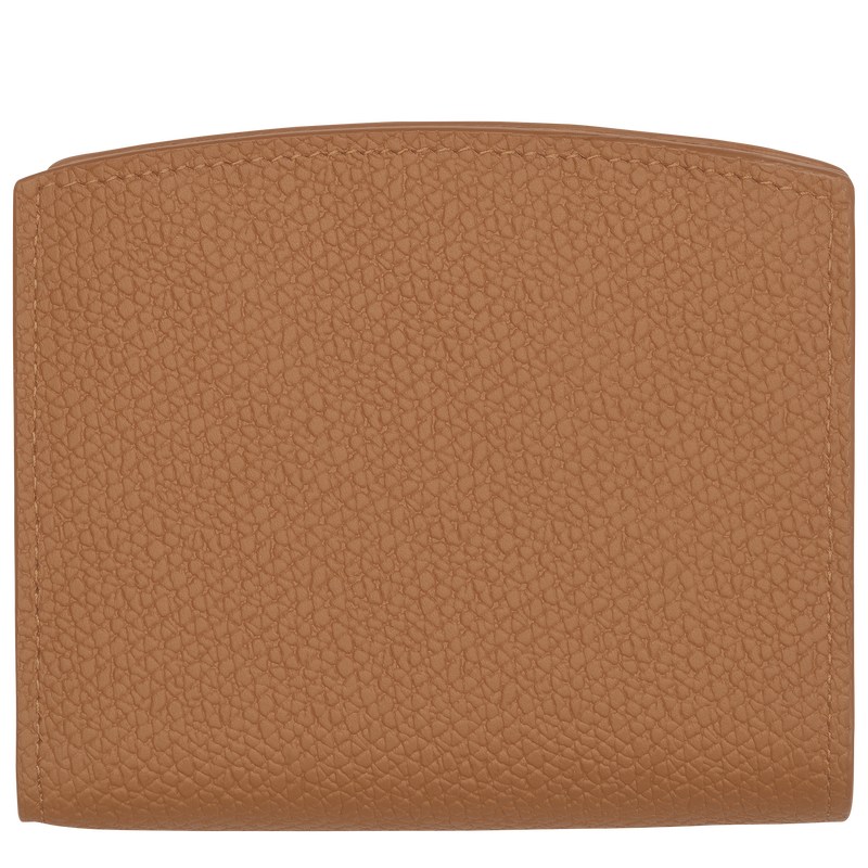 Longchamp Le Roseau Wallet - Leather Wallets Natural | UN03-O2XN