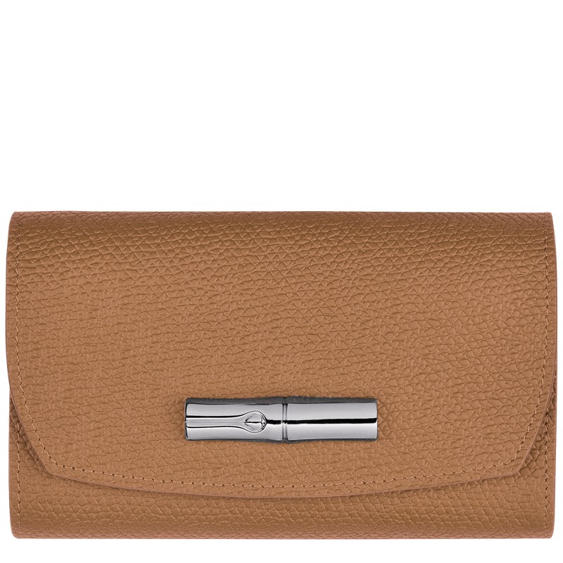 Longchamp Le Roseau Wallet - Leather Wallets Natural | UL03-P7FB