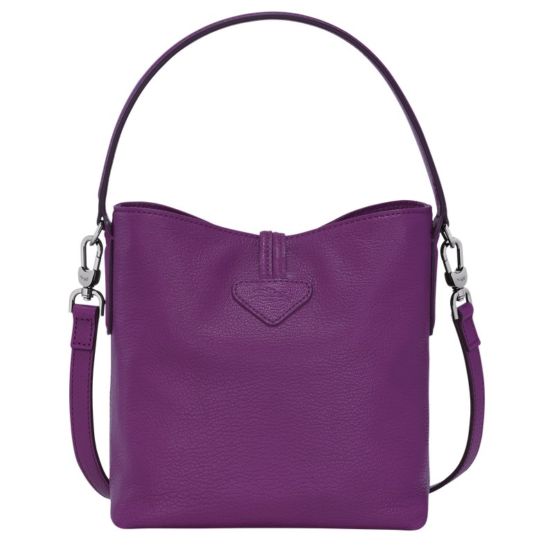 Longchamp Le Roseau XS Bucket bag - Leather Crossbody bags Violet | UG84-X3AK