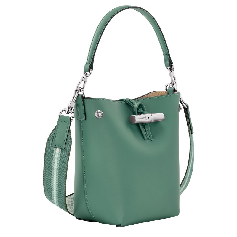 Longchamp Le Roseau XS Bucket bag - Leather Crossbody bags Sage | GP71-O5XA