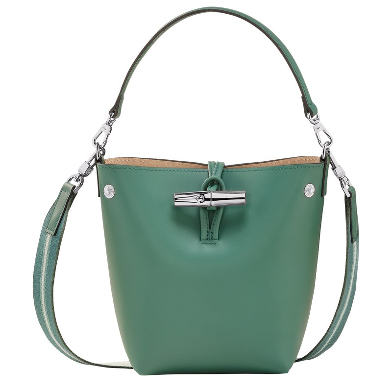 Longchamp Le Roseau XS Bucket bag - Leather Crossbody bags Sage | GP71-O5XA