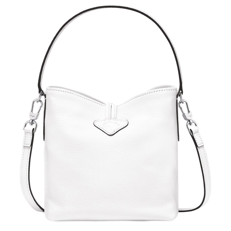 Longchamp Le Roseau XS Bucket bag - Leather Crossbody bags White | FR56-J2UG