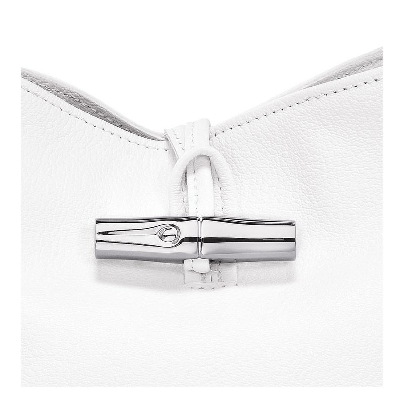 Longchamp Le Roseau XS Bucket bag - Leather Crossbody bags White | FR56-J2UG