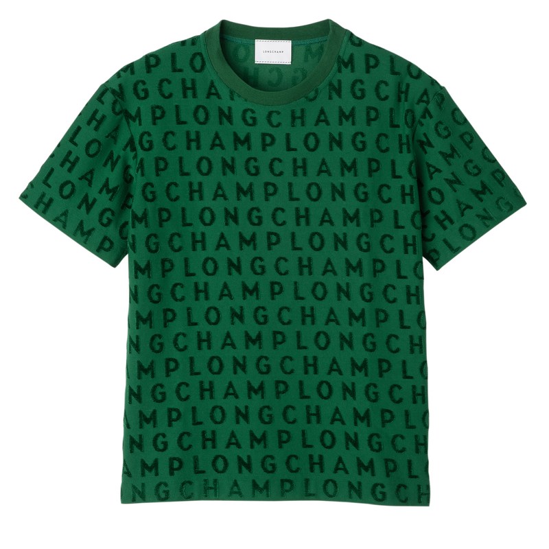 Longchamp Logo large t-shirt - Jersey Tops & Blouses Green | VG14-P8HM