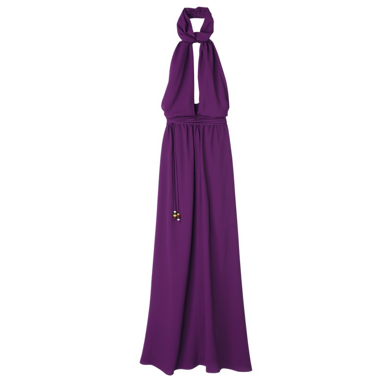 Longchamp Long dress - Crepe Dresses & Skirts Violet | KT61-I7SC