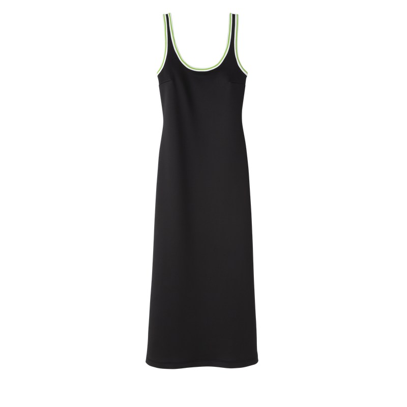 Longchamp Long dress - Jersey Dresses & Skirts Black | OD53-G6SQ