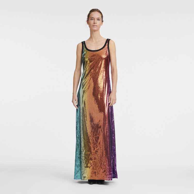 Longchamp Long dress - Sequin Dresses & Skirts Multicolor | GY95-K1WM