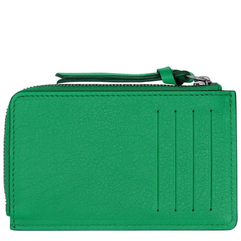 Longchamp Longchamp 3D Card holder - Leather Cardholders & Coin purses Green | XO49-G9BJ