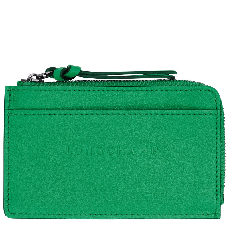 Longchamp Longchamp 3D Card holder - Leather Cardholders & Coin purses Green | XO49-G9BJ