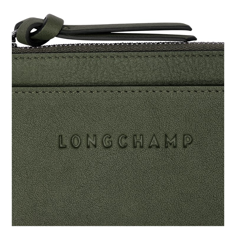 Longchamp Longchamp 3D Card holder - Leather Cardholders & Coin purses Khaki | NP85-V3KZ