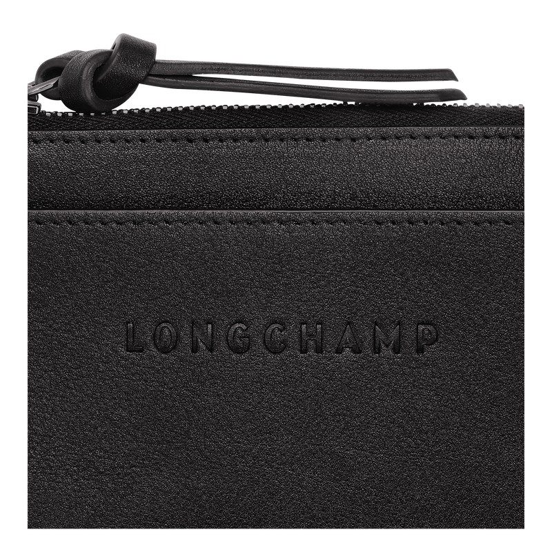 Longchamp Longchamp 3D Card holder - Leather Cardholders & Coin purses Black | YL82-V1AS