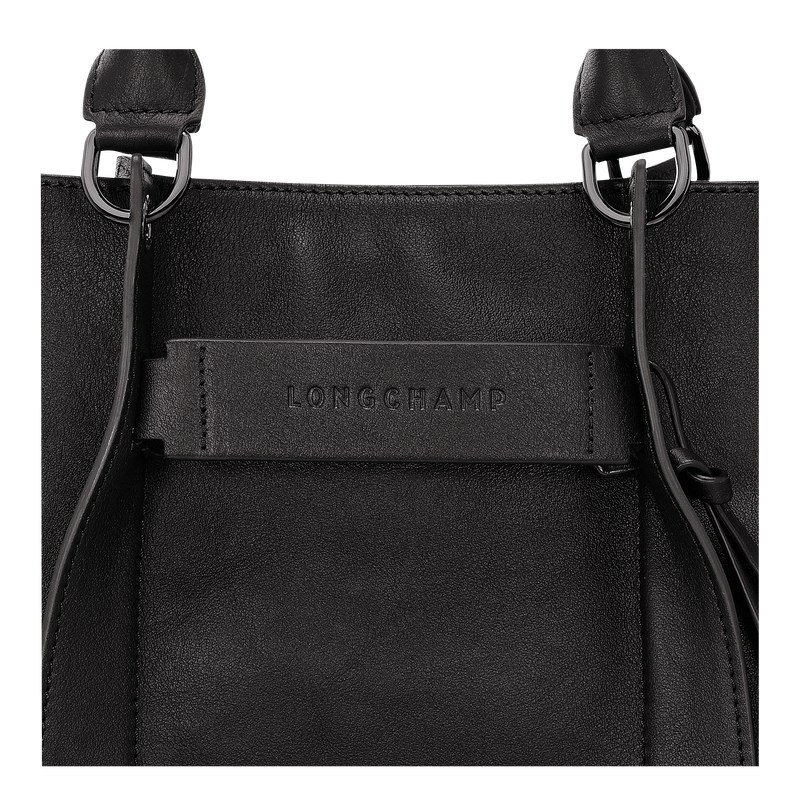 Longchamp Longchamp 3D L Handbag - Leather Handbags Black | AL83-H3JI