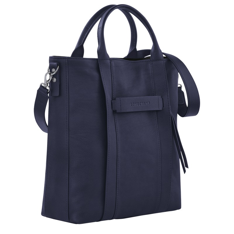 Longchamp Longchamp 3D L Tote bag - Leather Shoulder bags Bilberry | RS22-K4QS