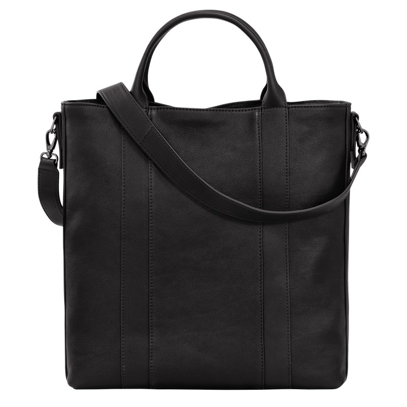 Longchamp Longchamp 3D L Tote bag - Leather Shoulder bags Black | CU45-Q3PG