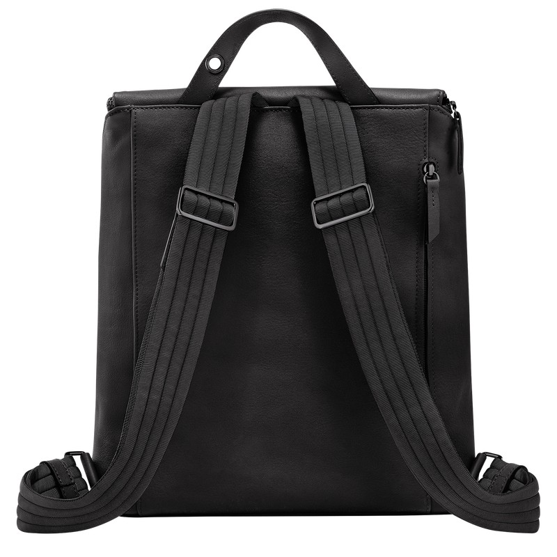 Longchamp Longchamp 3D M Backpack - Leather Backpacks Black | FA36-L5VZ