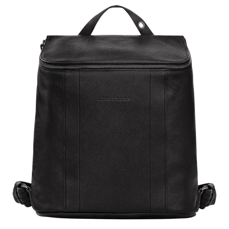 Longchamp Longchamp 3D M Backpack - Leather Backpacks Black | FA36-L5VZ