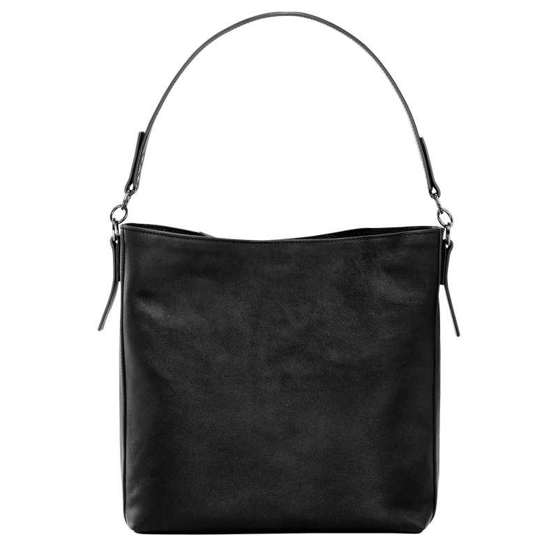 Longchamp Longchamp 3D M Hobo bag - Leather Shoulder bags Black | IJ11-F1ST