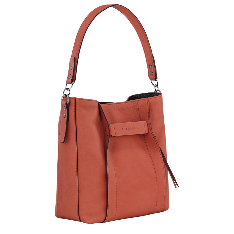 Longchamp Longchamp 3D M Hobo bag - Leather Shoulder bags Sienna | GJ83-V8FX