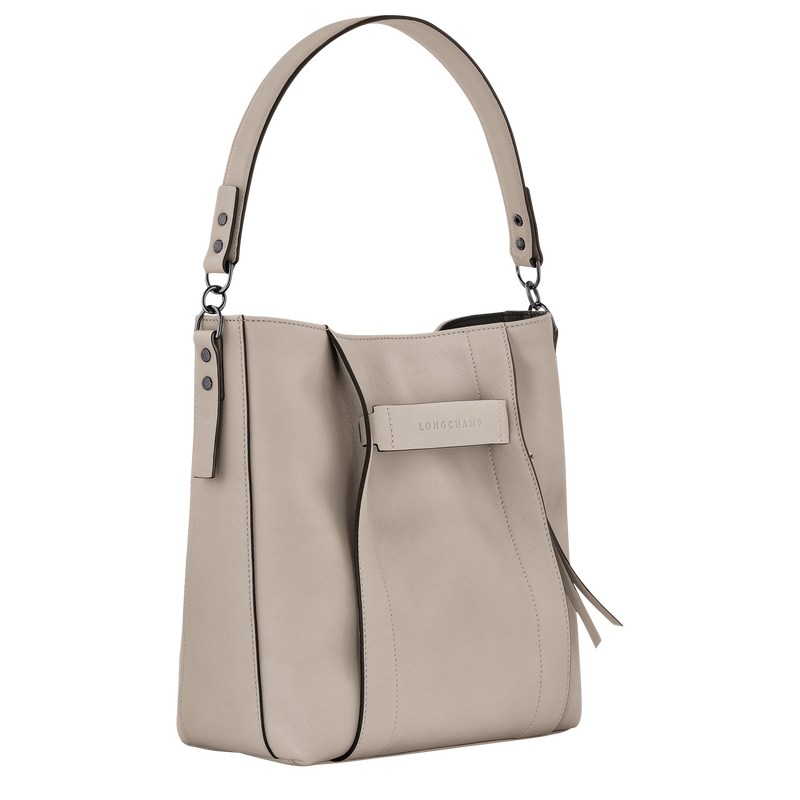 Longchamp Longchamp 3D M Hobo bag - Leather Shoulder bags Clay | AY64-S2VS