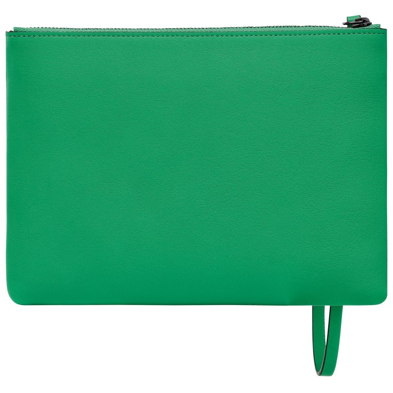 Longchamp Longchamp 3D Pouch - Leather Pouches & Cases Green | WO96-J6OH