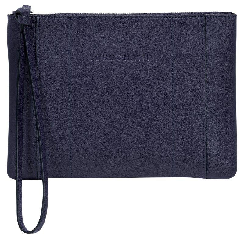 Longchamp Longchamp 3D Pouch - Leather Pouches & Cases Bilberry | RD98-E5TY