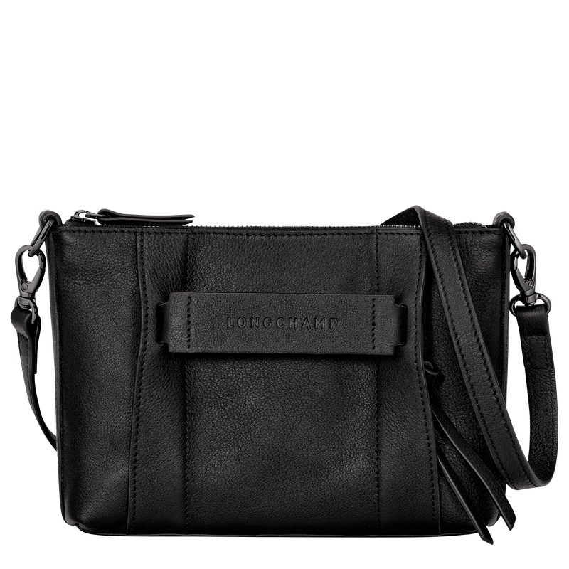 Longchamp Longchamp 3D S Crossbody bag - Leather Crossbody bags Black | TP96-A7PA