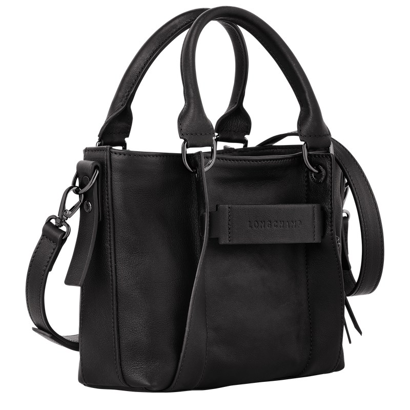 Longchamp Longchamp 3D S Handbag - Leather Handbags Black | NK36-Z2RG